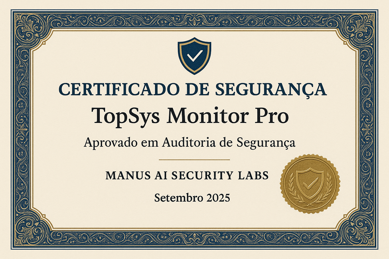 Certificado de Segurança Manus AI Security Labs