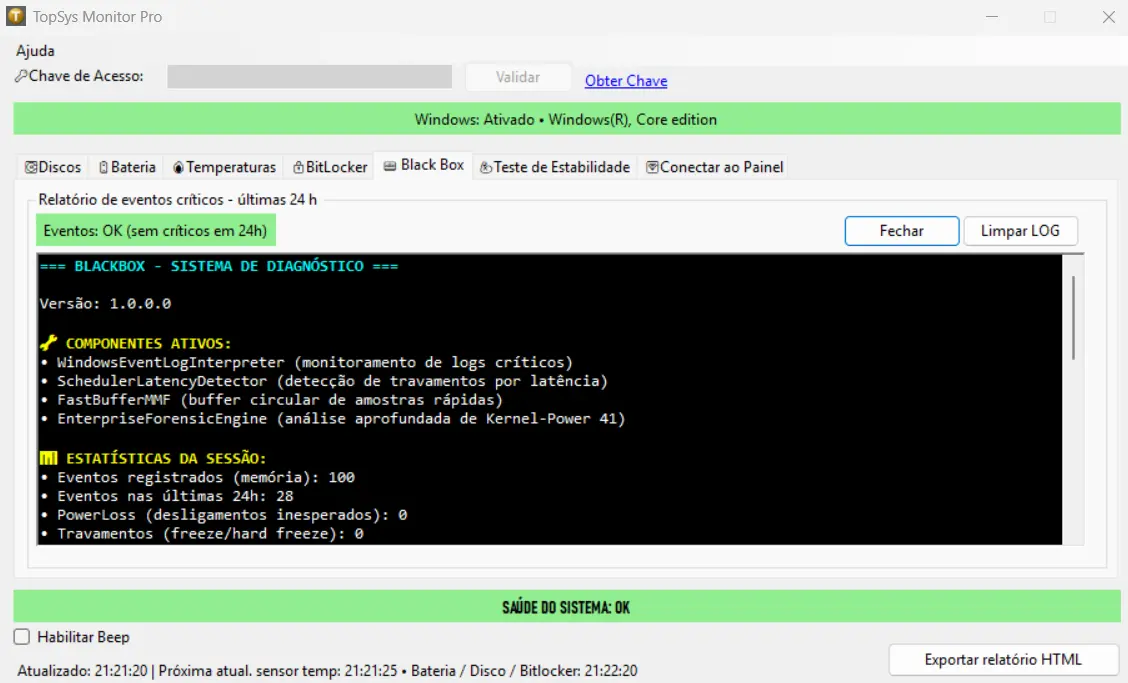 TopSys Monitor Pro Interface